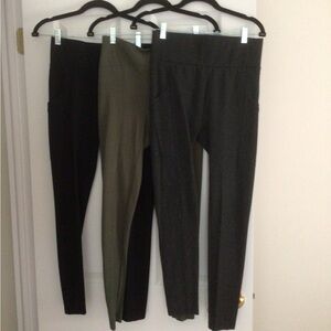 BUNDLE OF “3” HIGH WAIST LEGGING PANT- LOU & GREY AND ZAC& RACHEL— SIZE SMALL